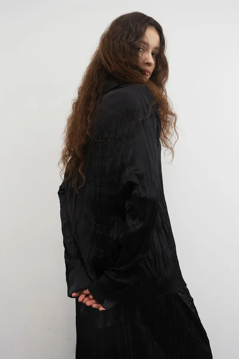 Studio Doe - Satin Pleated Shirt