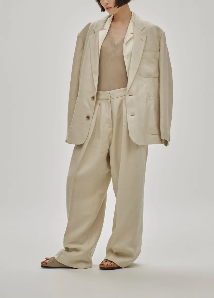 TODAYFUL- Tuck Linen Trousers