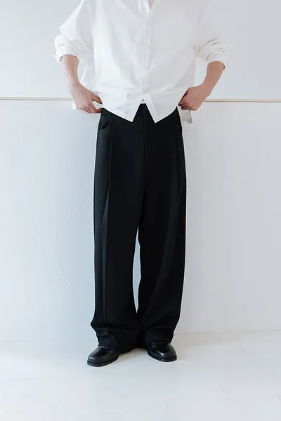 Studio Doe - Gender Free Wool-like Tuck Trousers