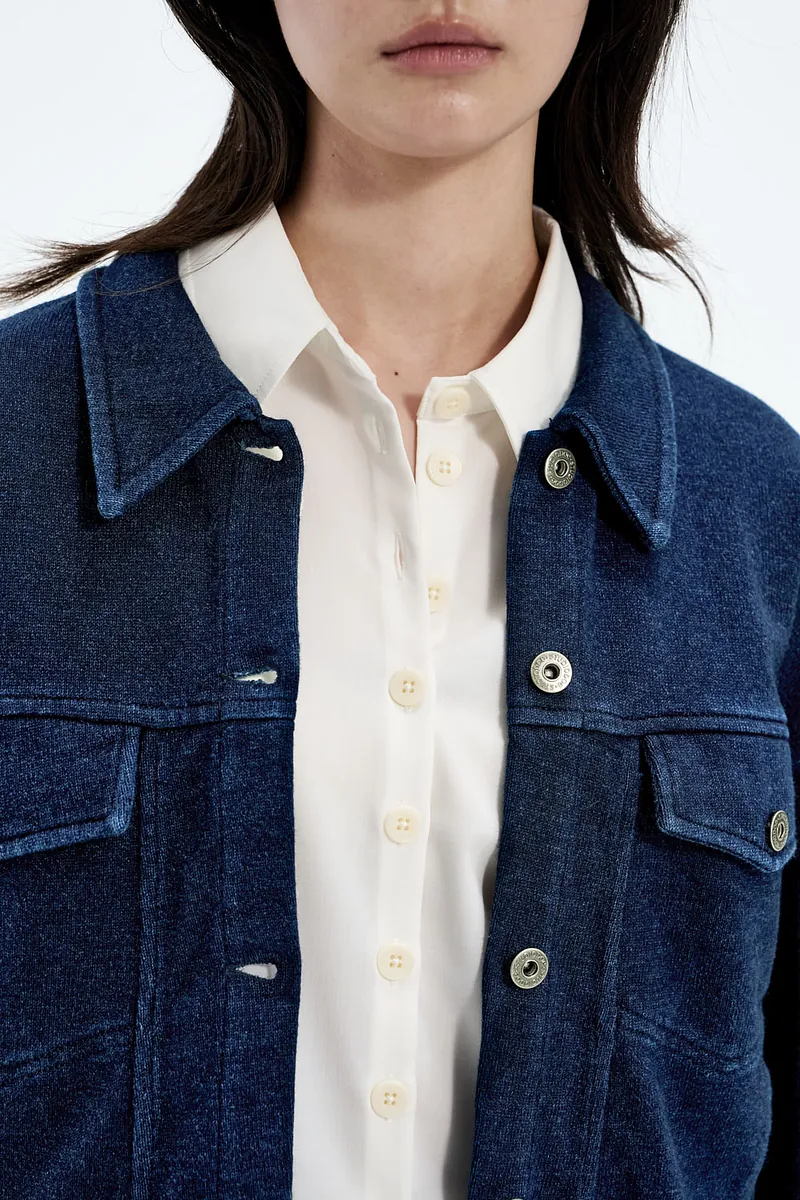 Studio Doe - Knit Denim Cropped Jacket