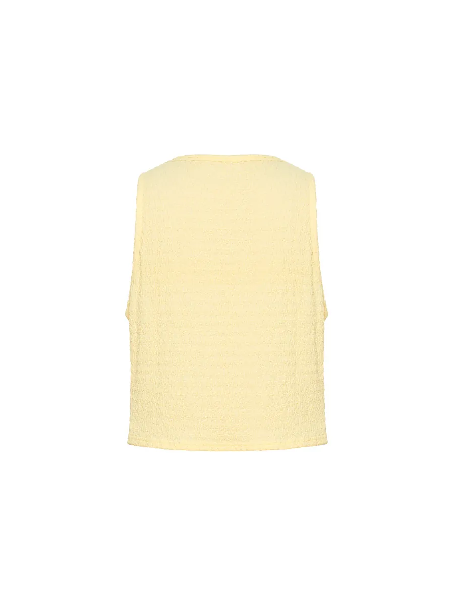 Studio Doe - Jacquard Textured Shirred Tank Top