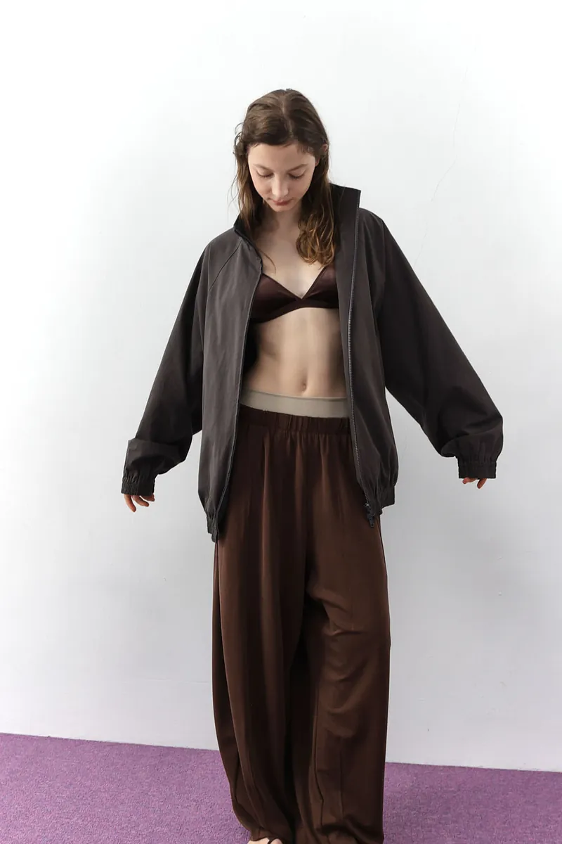 Studio Doe - Raglan Sleeve Stand Collar Oversized Jacket