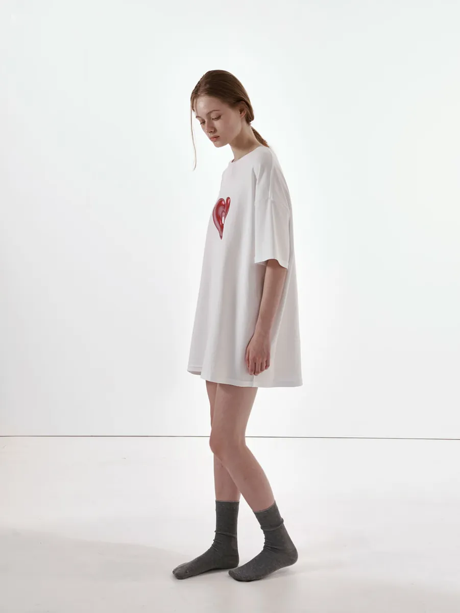 Studio Doe - Oversized Heart Print T-Shirt