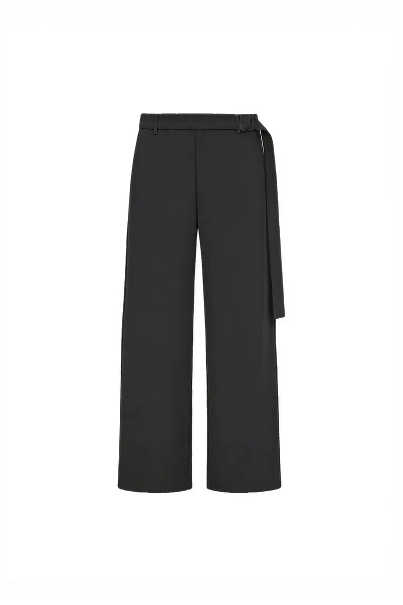 Studio Doe - LazyChic Straight Pants with Belt