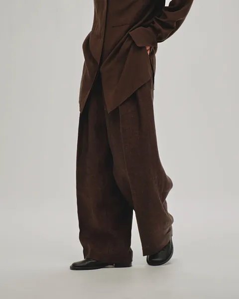 TODAYFUL- Tuck Linen Trousers