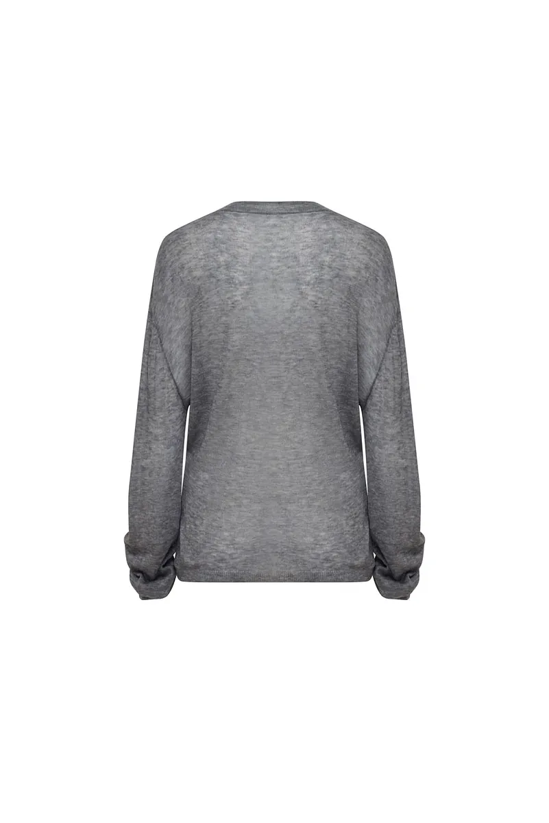 Studio Doe - Fine Wool Sheer Waist-Defined Sweater