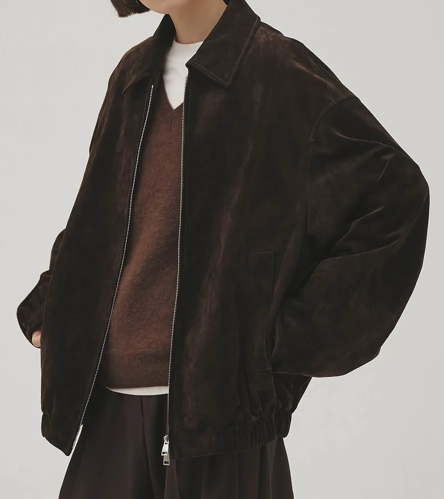 [PRE-ORDER] TODAYFUL - Suede Zip Blouson