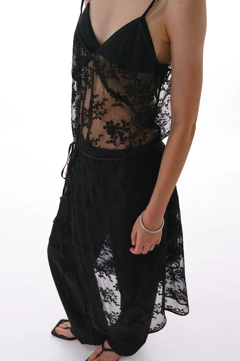 Studio Doe - Lace Embroidered Tie Skirt