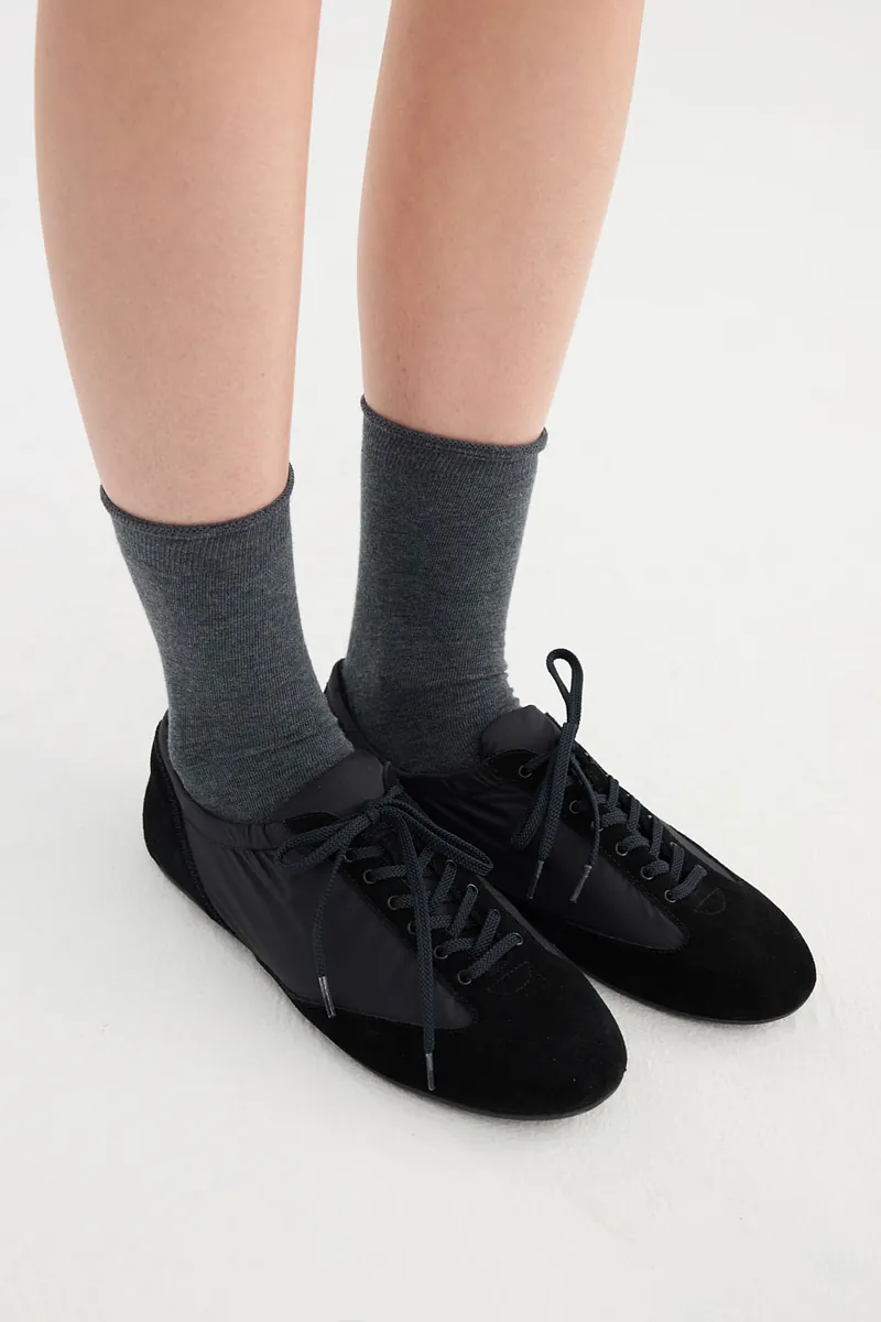Studio Doe - Slim Trainer Suede Docking Sneakers