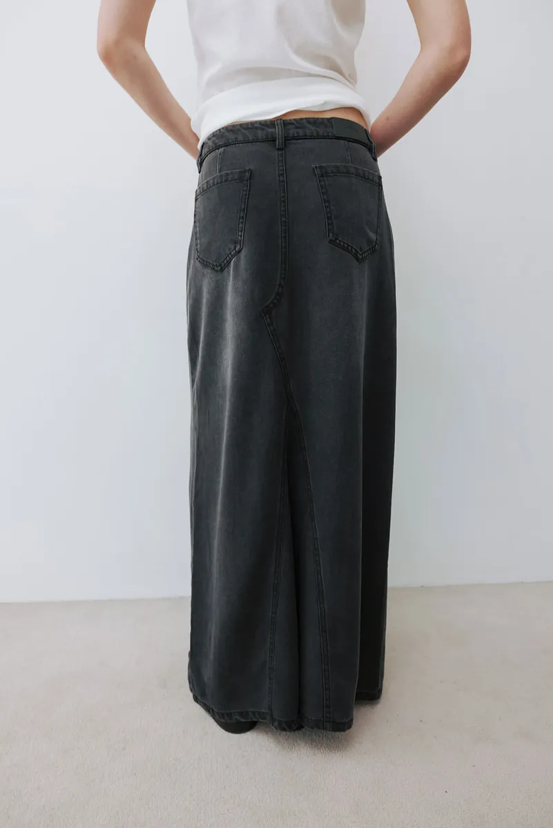 Studio Doe - Soft Habit Tencel Denim Panel A-Line Skirt