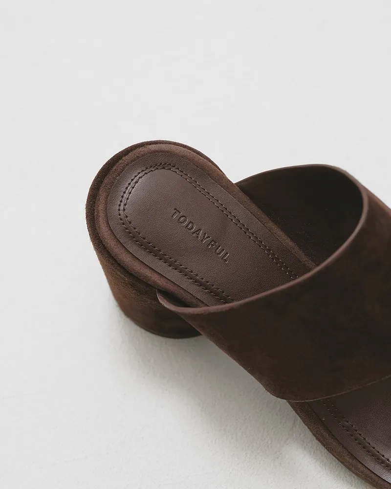TODAYFUL - Square Suede Sandals