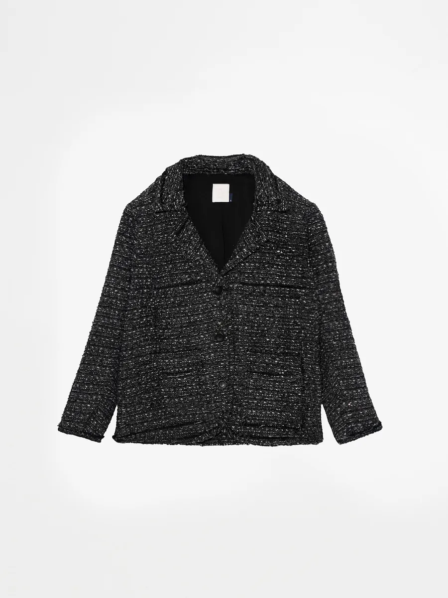 Studio Doe - Tweed Lapel Boxy Jacket