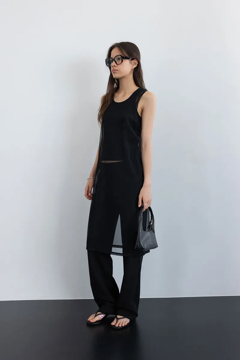 Studio Doe - Sheer Side Slit Long Tank Top