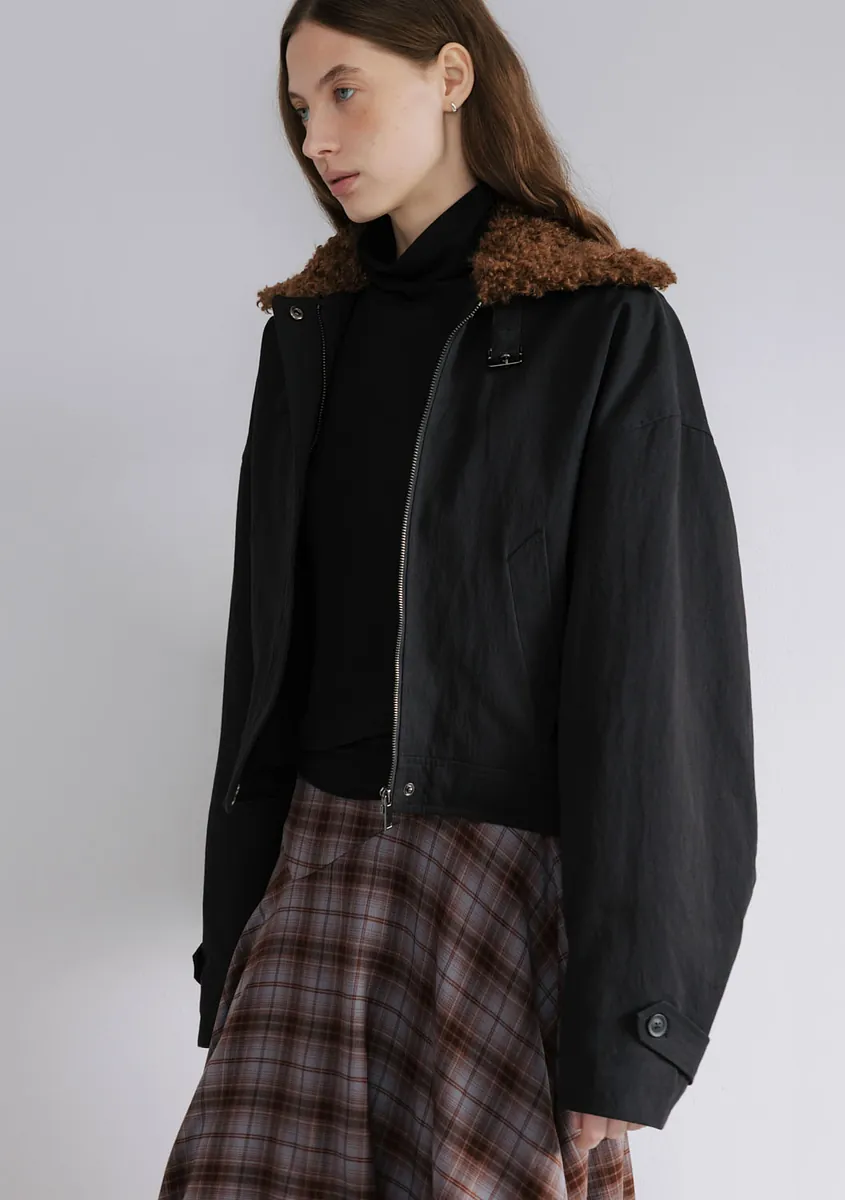 Studio Doe - Boa Collar Aviator Jacket