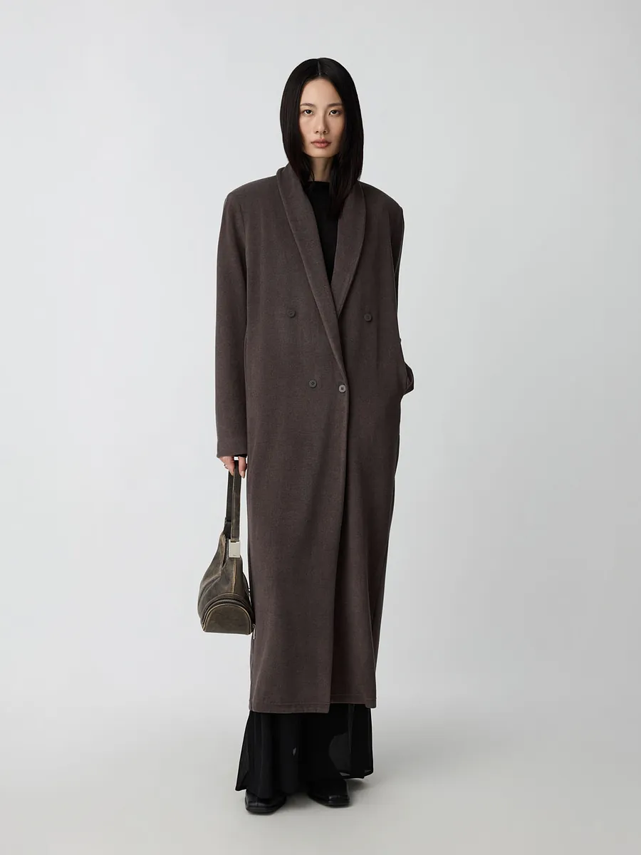 Studio Doe - Stretch Soft Wool Double-Breasted Coat