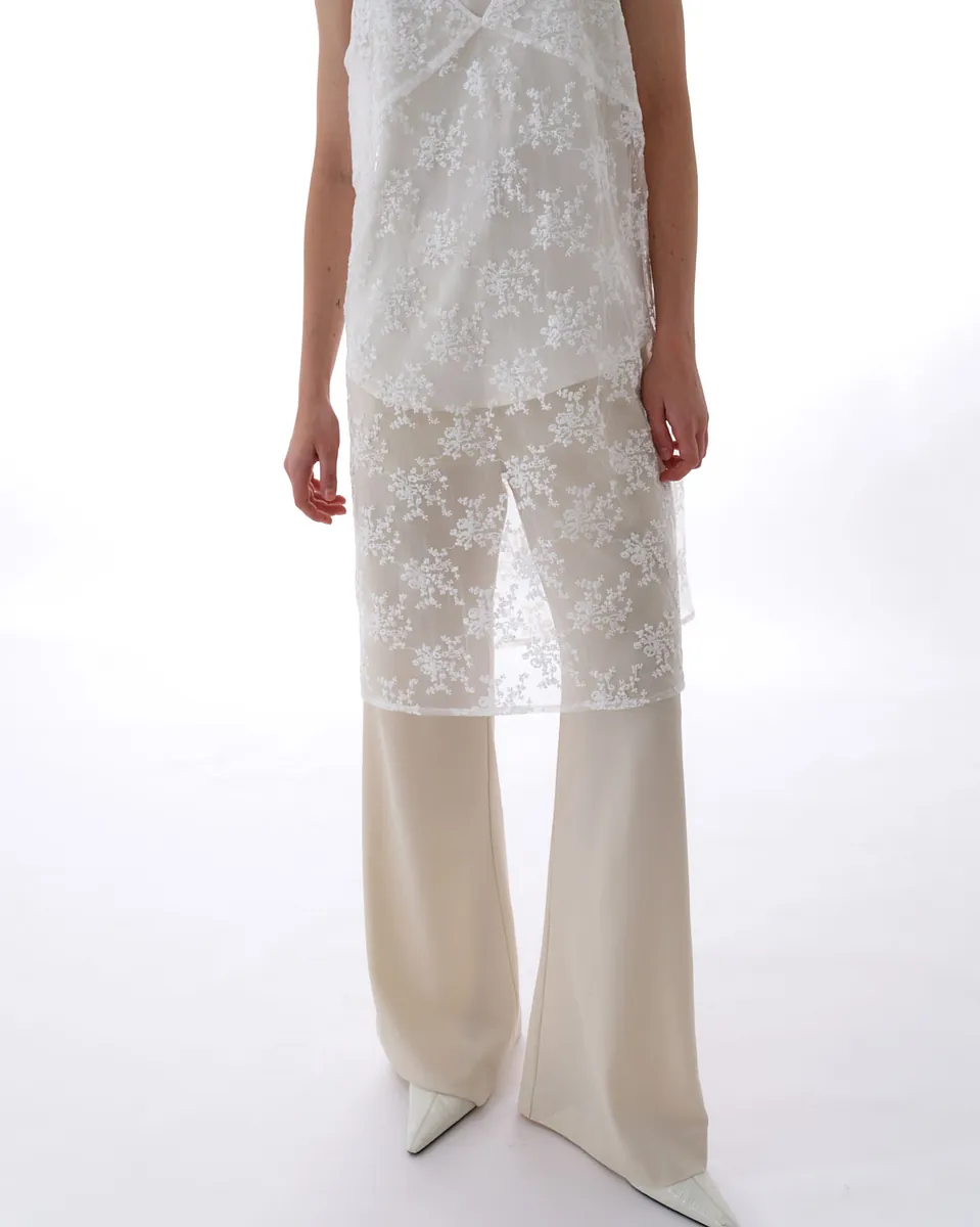 Studio Doe - Lace Embroidered Strap Long Tank Top