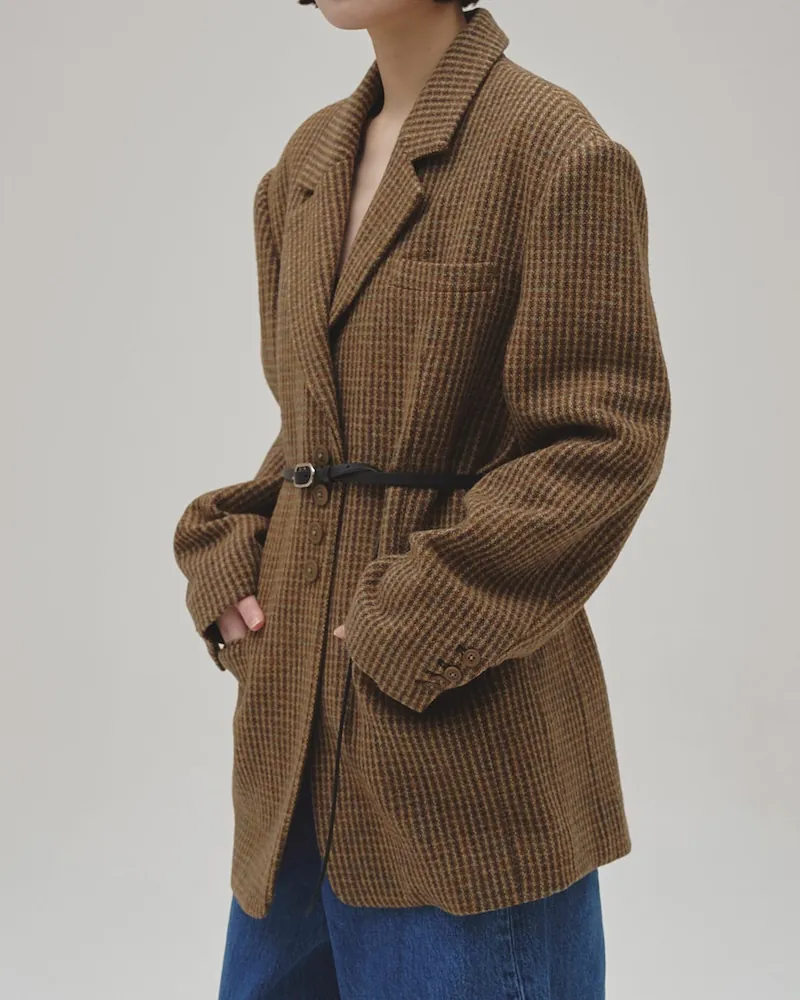 [PRE-ORDER] TODAYFUL - Wool100% Check Jacket
