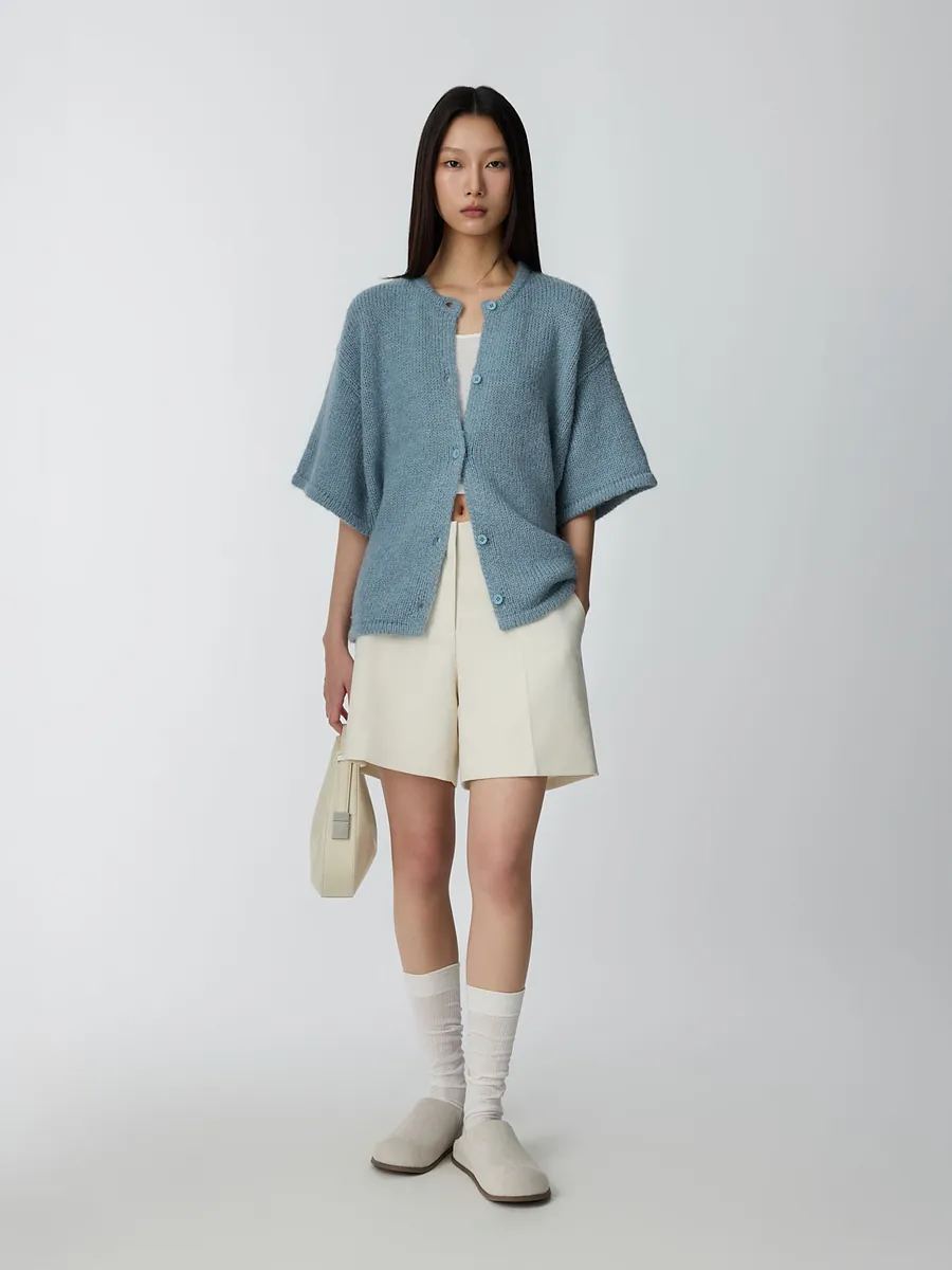 Studio Doe - Textured Stretch Knee-Length Trousers
