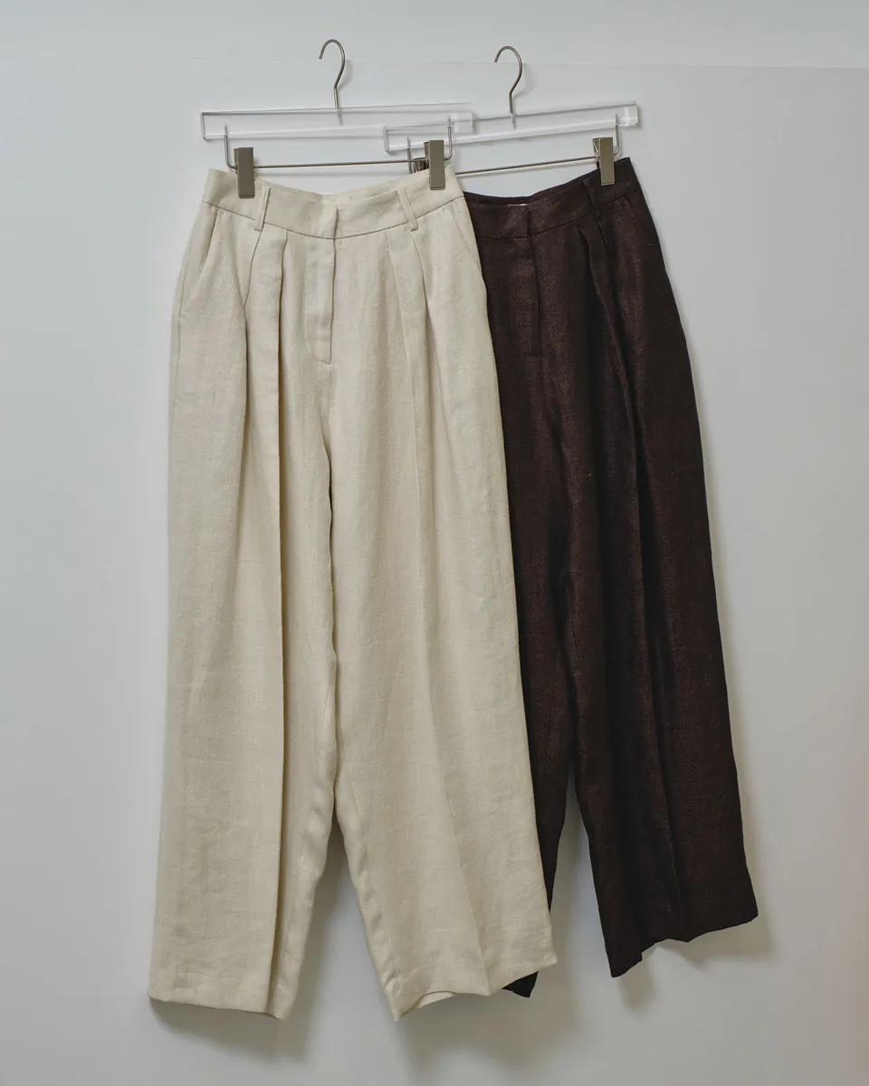 TODAYFUL- Tuck Linen Trousers