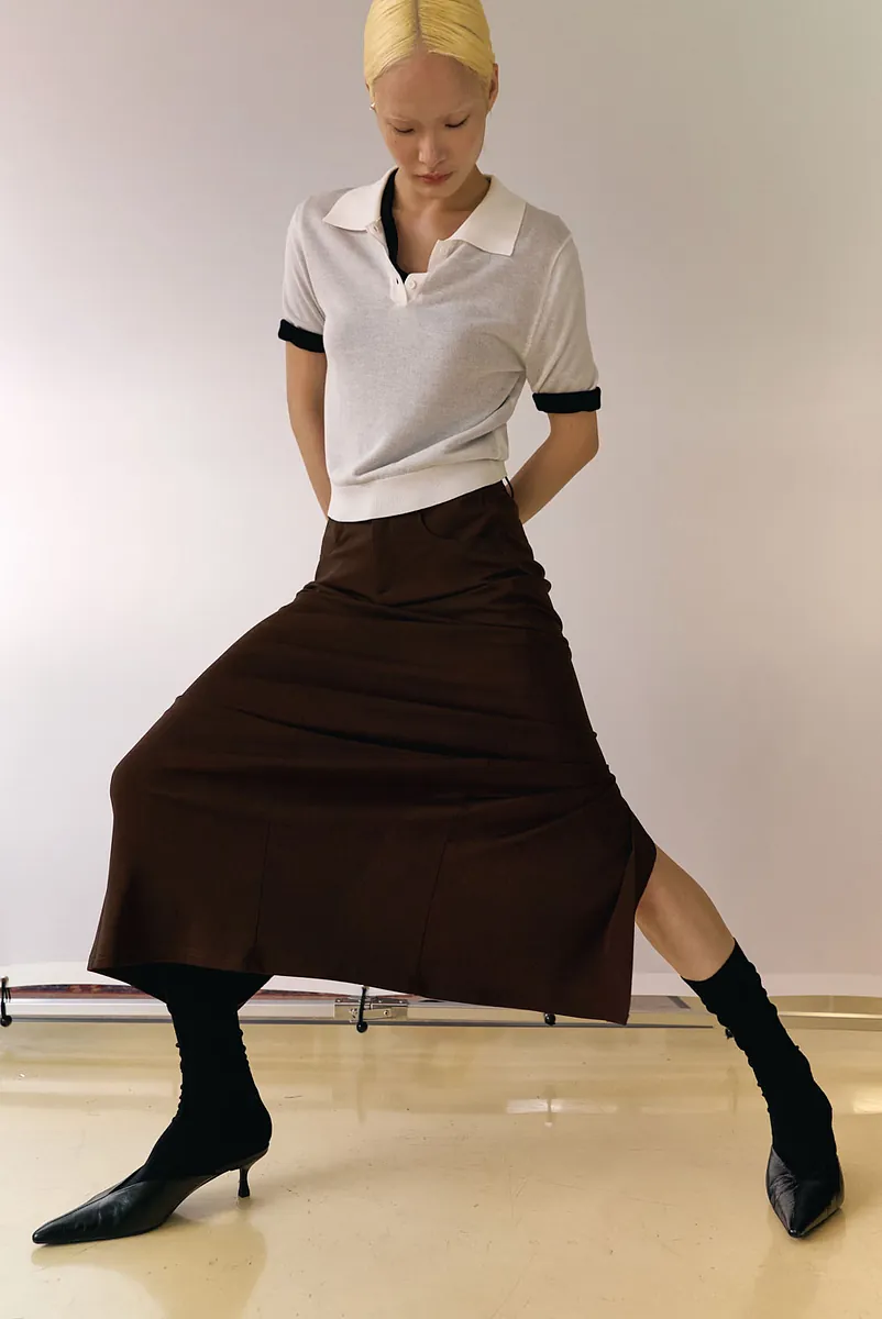 Studio Doe - Satin Cool-Feel Straight Skirt