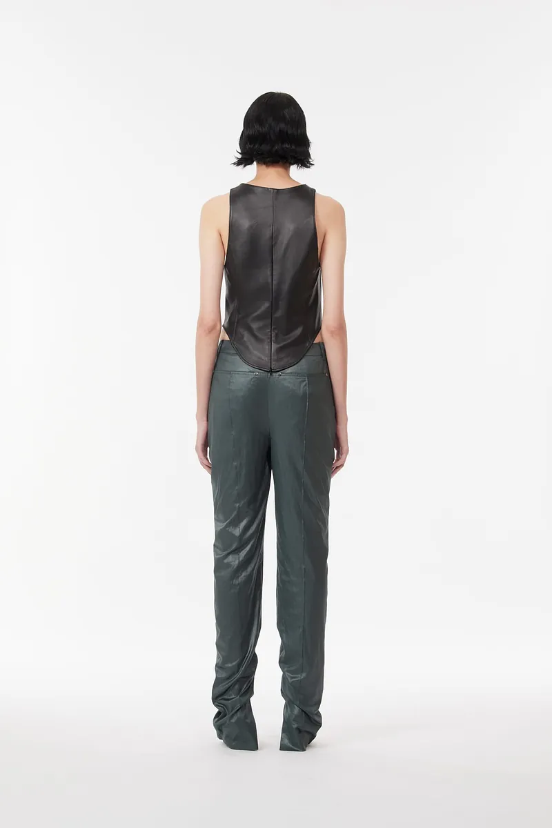 Sleeveless Leather Vest
