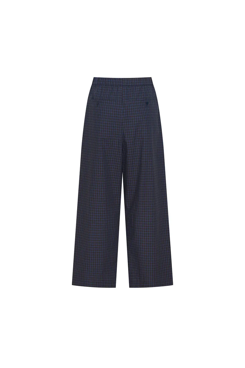 雙褶抽繩輕鬆西褲