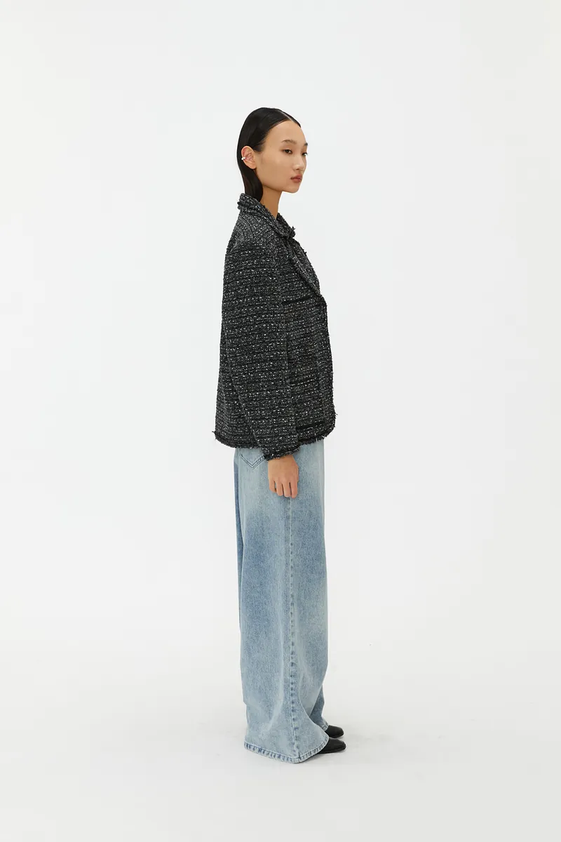 Studio Doe - Tweed Lapel Boxy Jacket