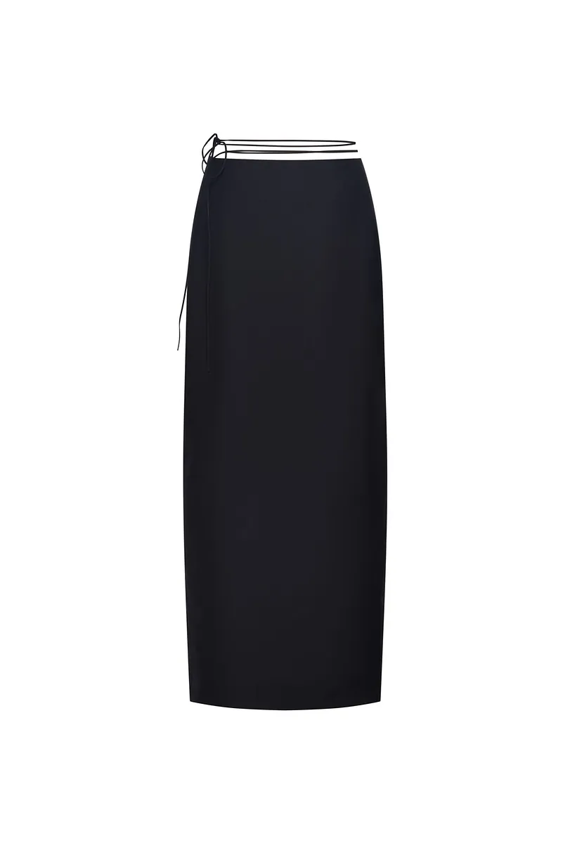Studio Doe - Adjustable Tie Slit Straight Skirt