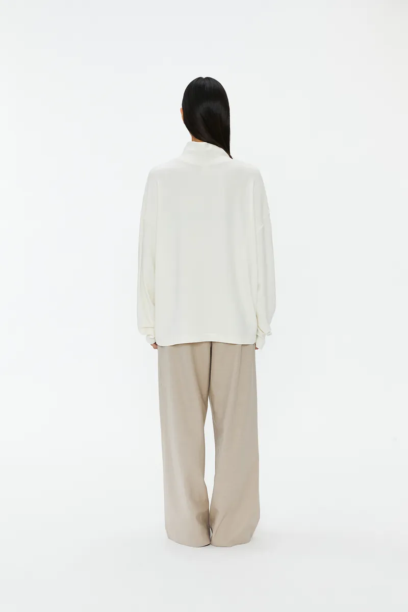 Studio Doe - Slouchy Half-Zip Drawstring Sweatshirt