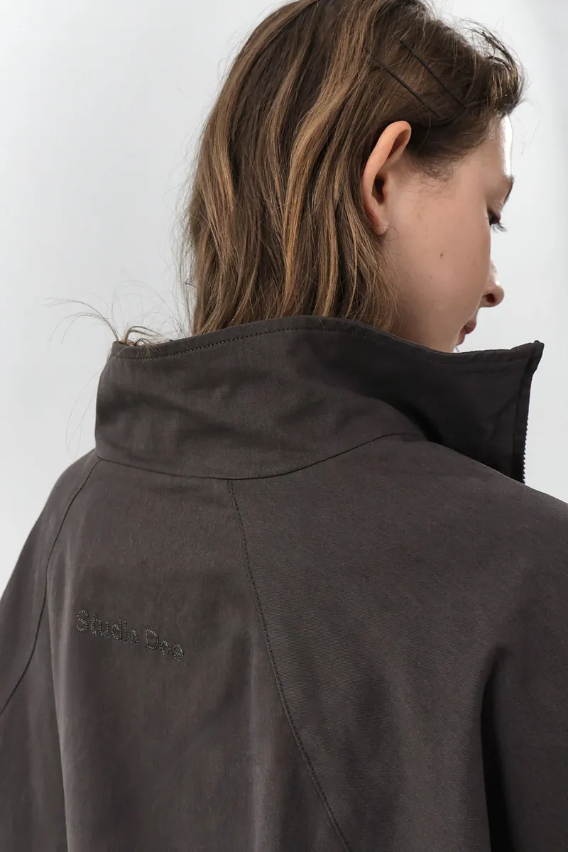 Studio Doe - Raglan Sleeve Stand Collar Oversized Jacket