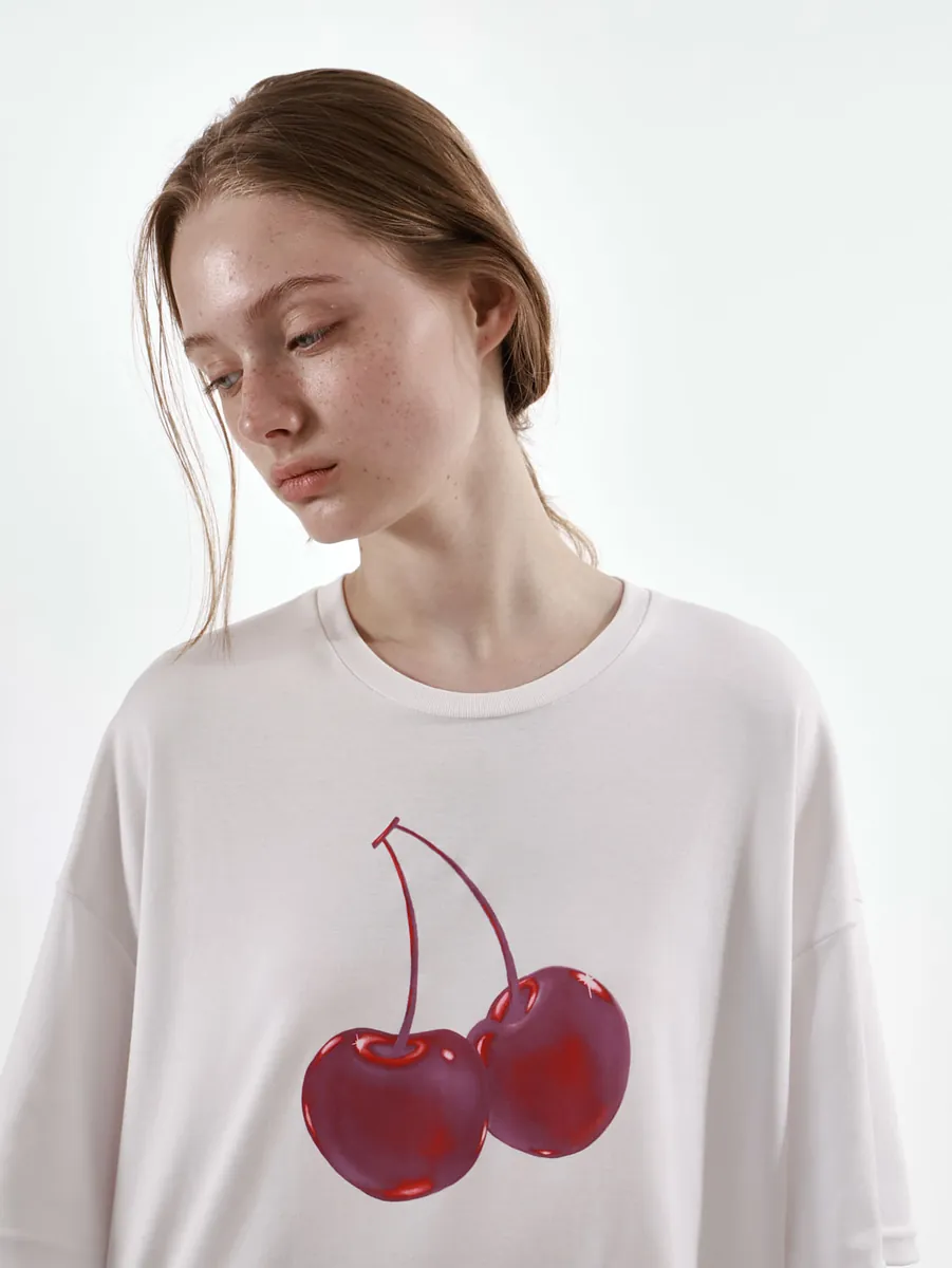 Studio Doe - Oversized Cherry Print T-Shirt