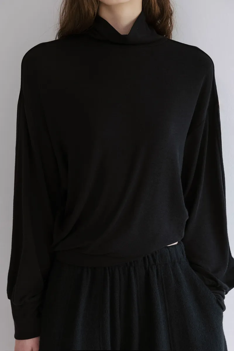 Studio Doe - Puff-sleeve Turtleneck Pullover