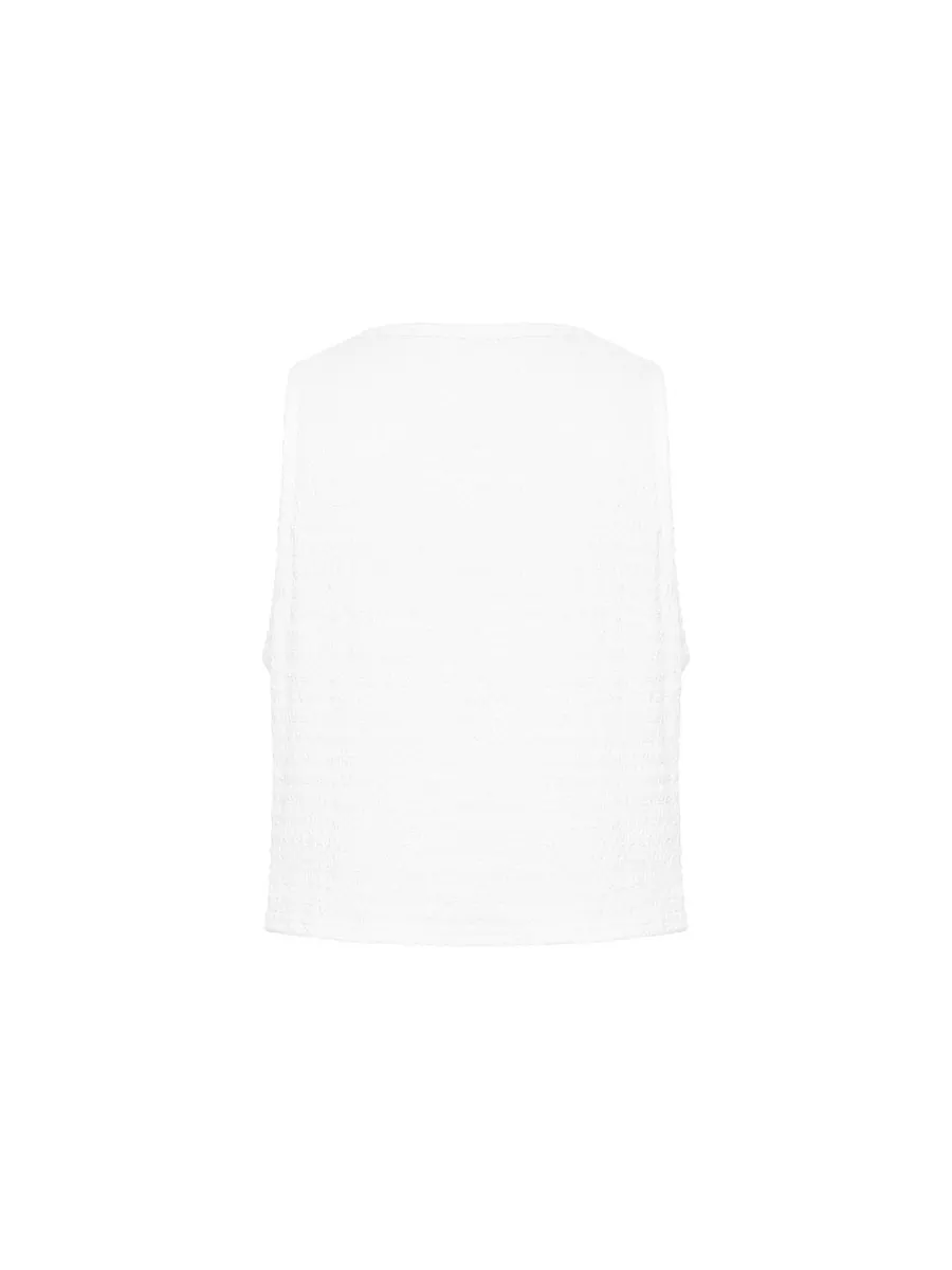 Studio Doe - Jacquard Textured Shirred Tank Top