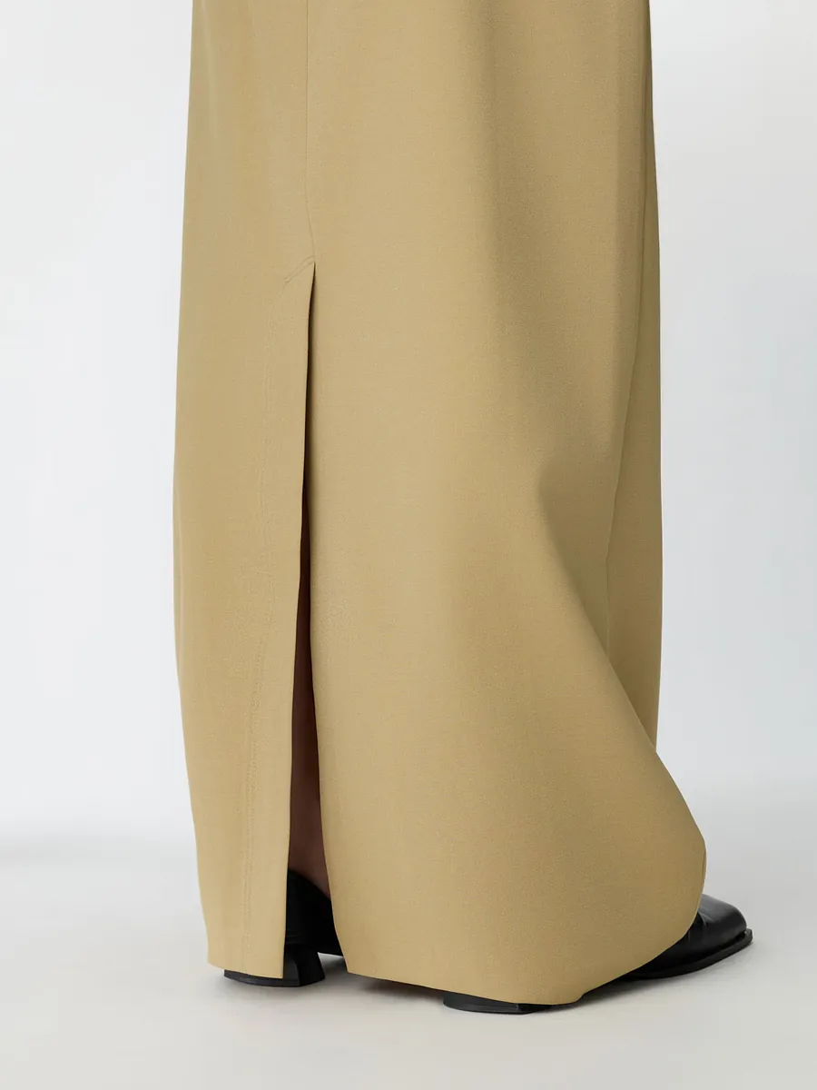 Studio Doe - Minimal Suede-Feel Curved Skirt