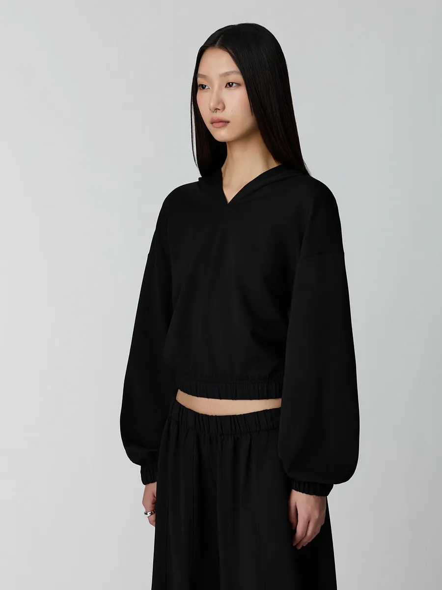 Studio Doe - Doe：Molly Deep V-Neck Cropped Hoodie