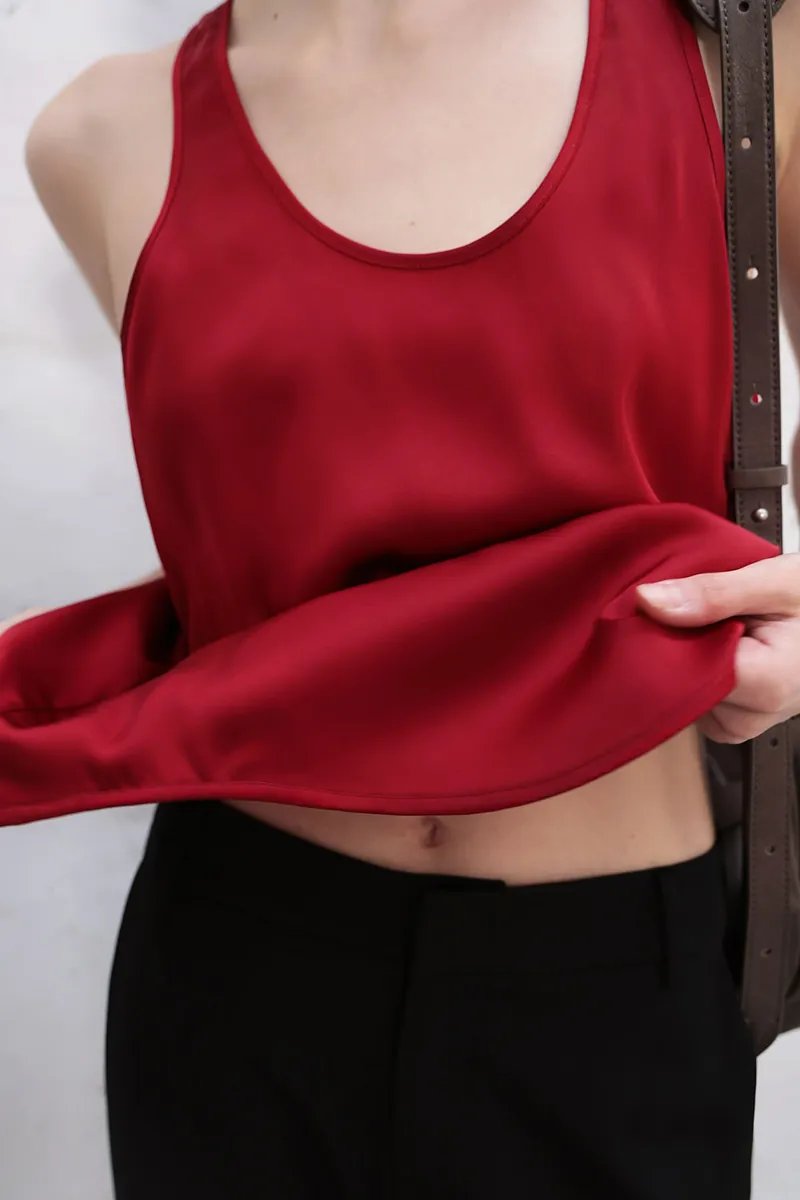 Studio Doe - Matte Satin U-Neck Tank Top