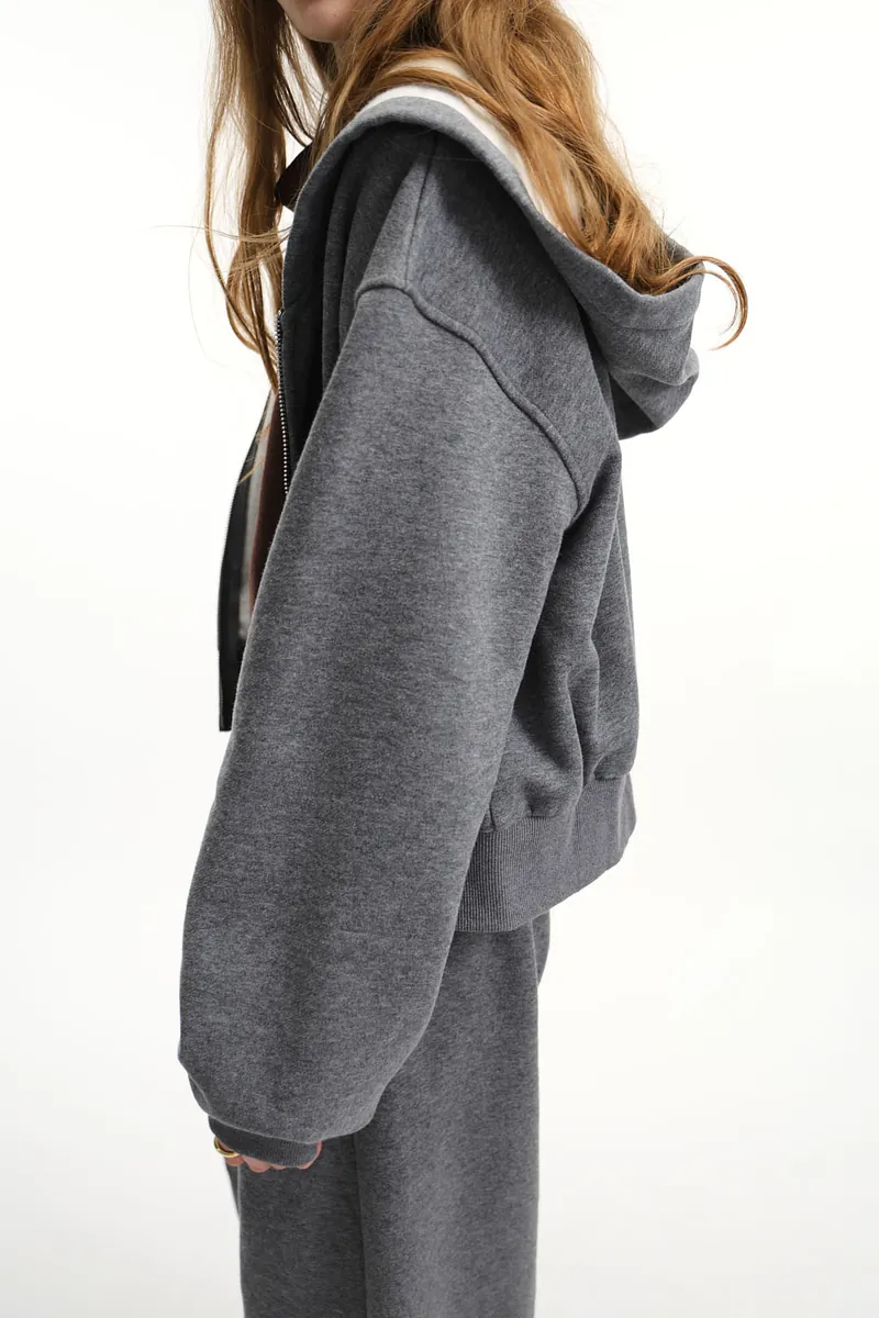 Studio Doe - Fleece Cropped Zip Hoodie