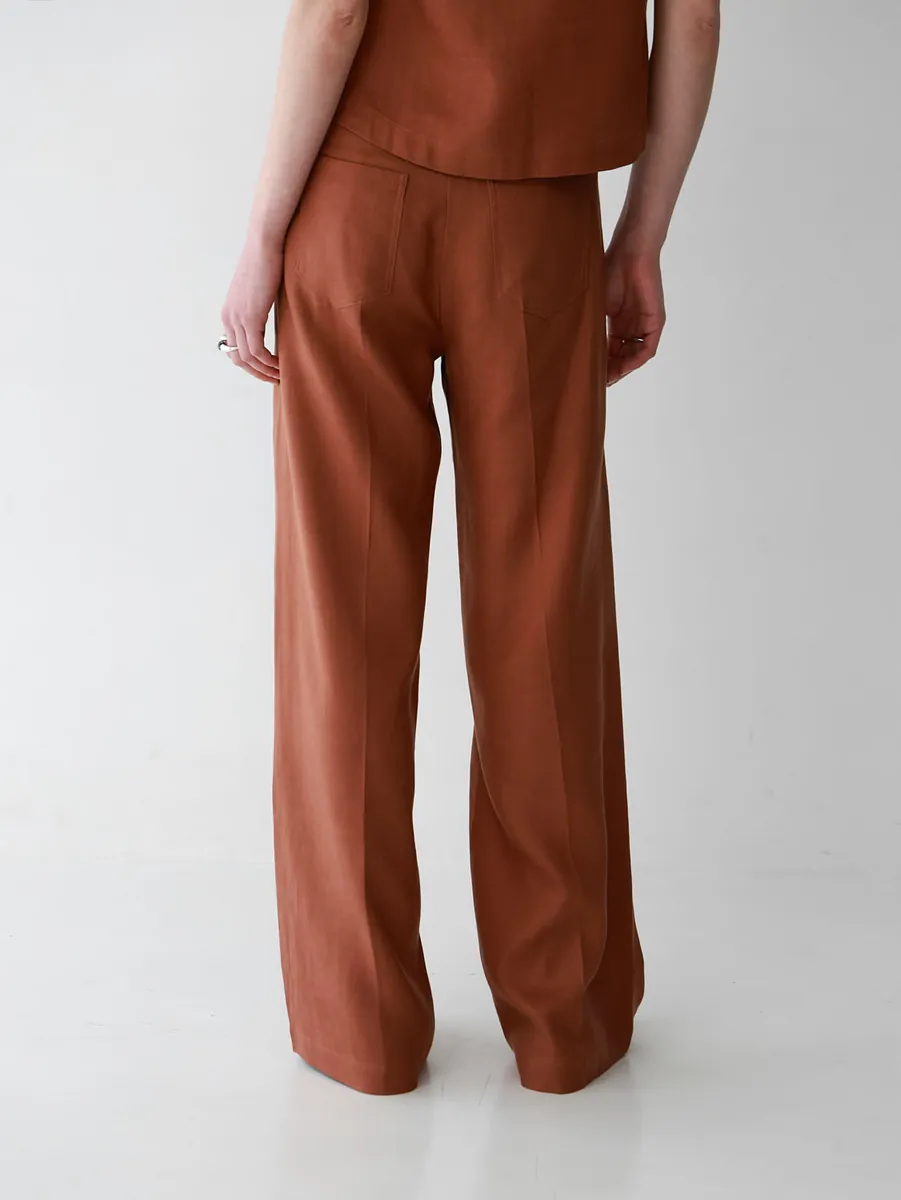 Studio Doe - Tencel Linen Low-Rise Wide Pants