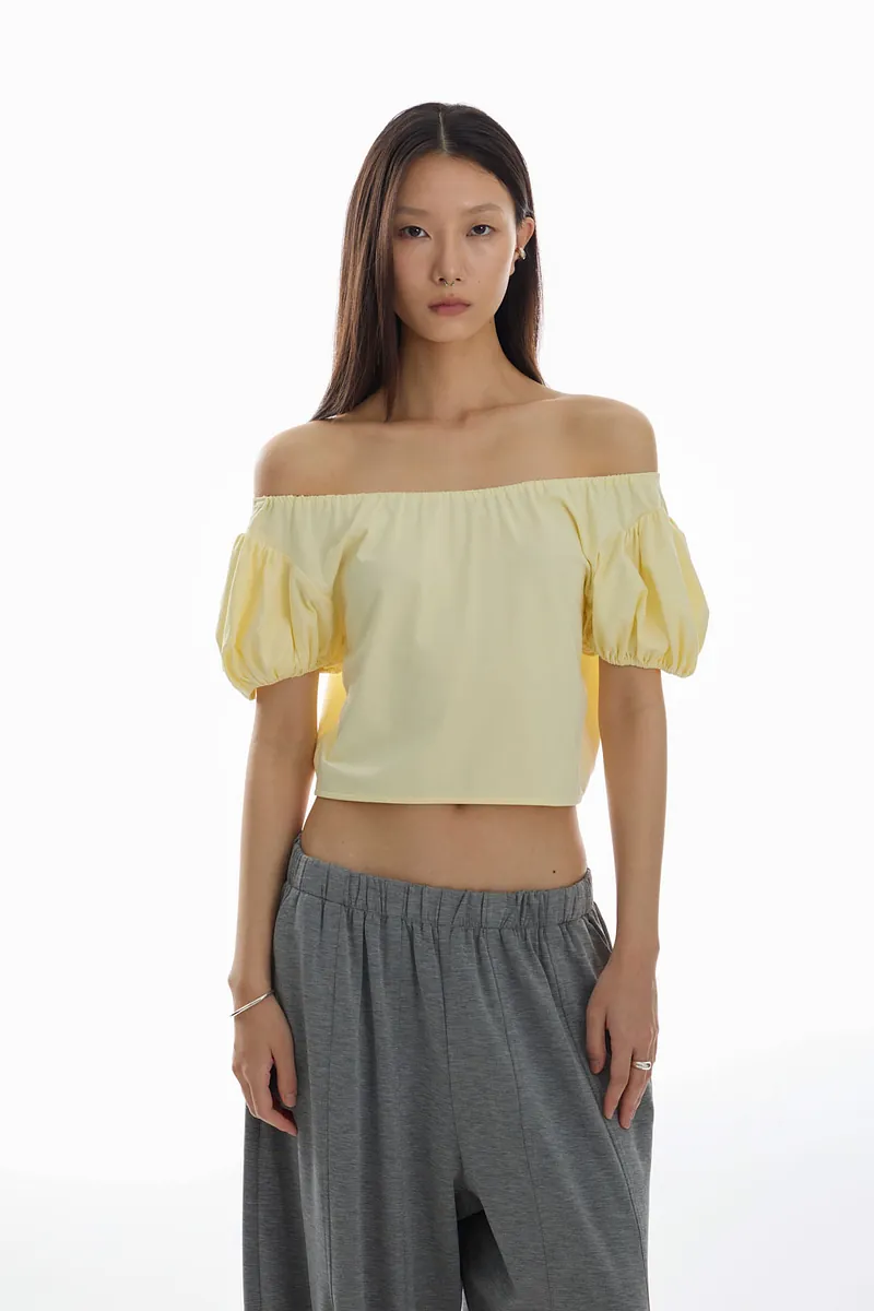 Doe：Molly Reversible Puff Sleeve Top