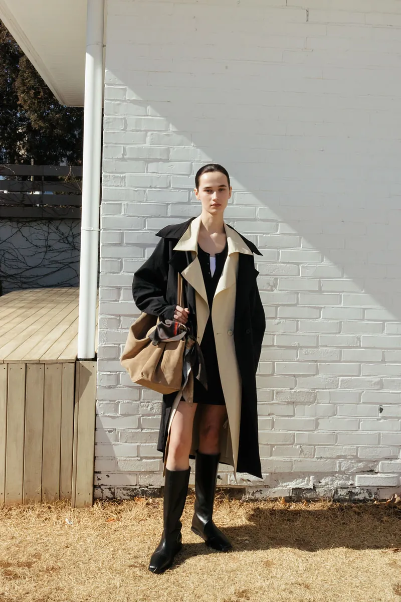 Studio Doe - Diagonal Tuck Elastic Waist Skort