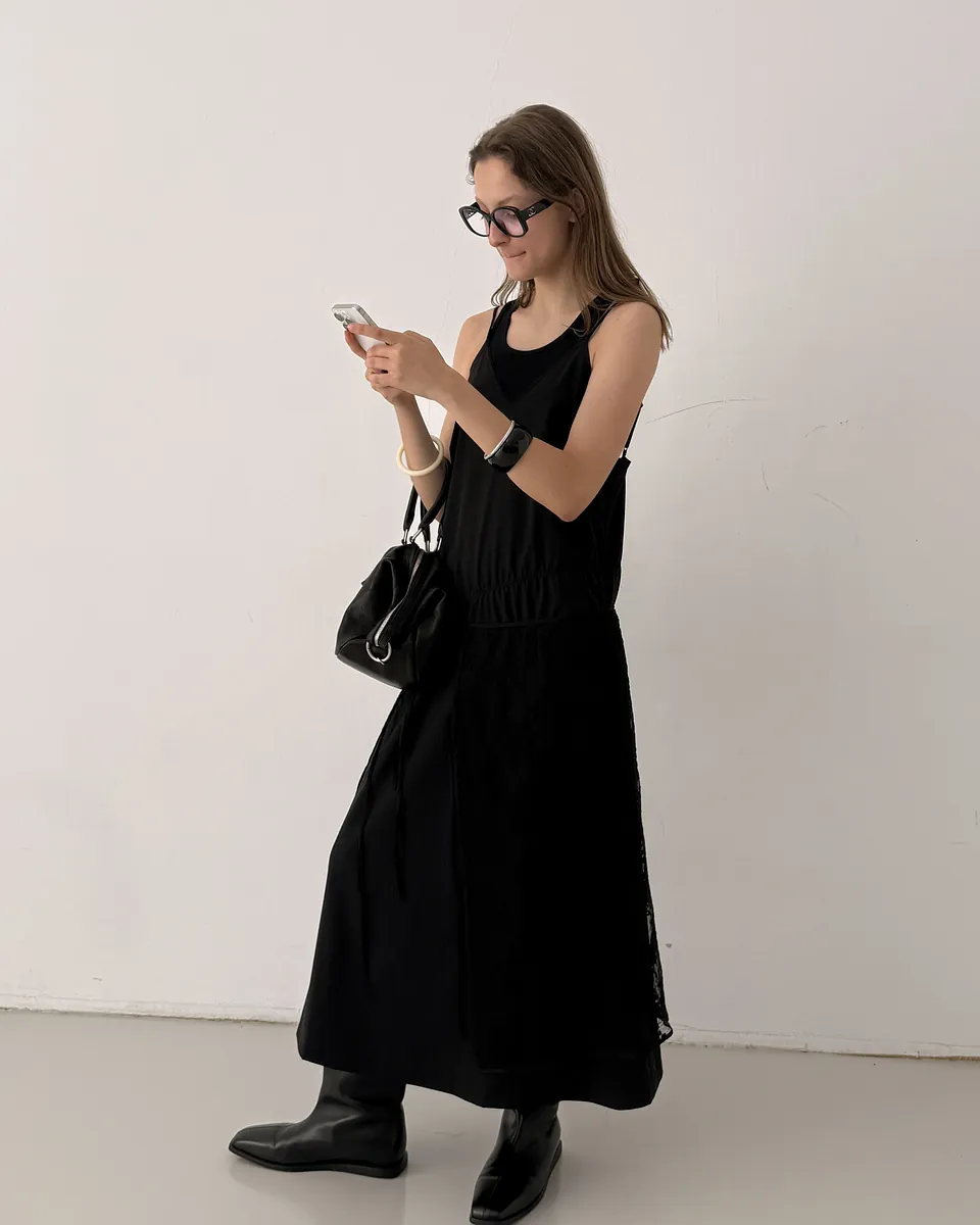 Studio Doe - Diagonal Shirred Strap Dress