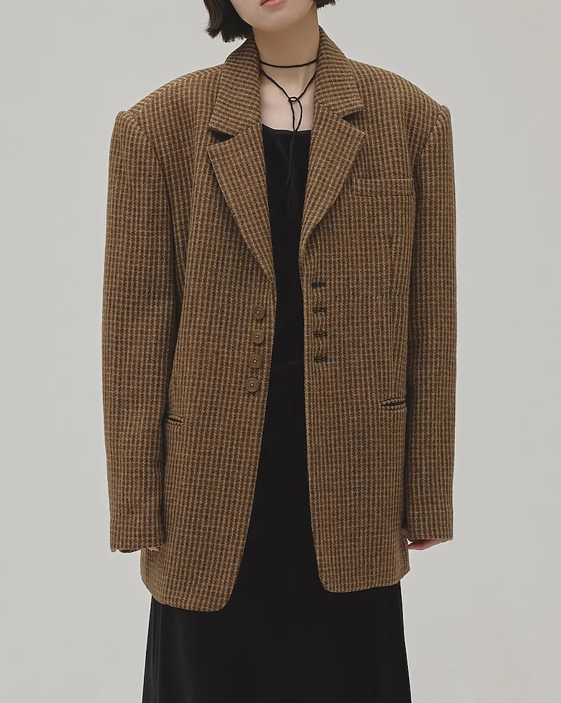 [PRE-ORDER] TODAYFUL - Wool100% Check Jacket