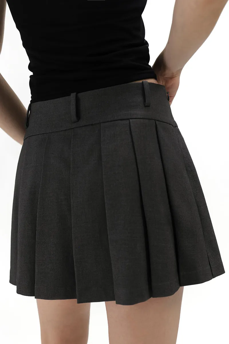 Studio Doe - Curved Panel Pleated Mini Skirt