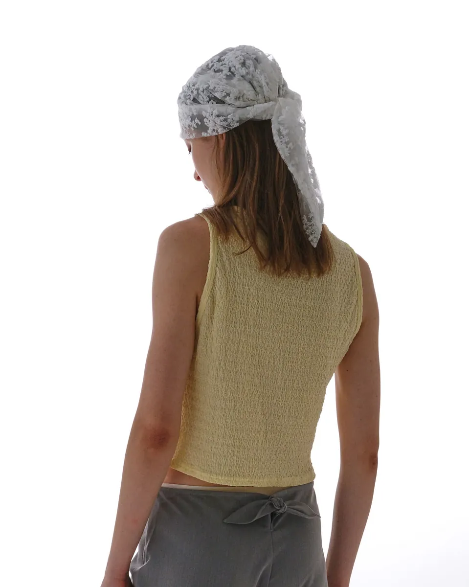 Studio Doe - Jacquard Textured Shirred Tank Top