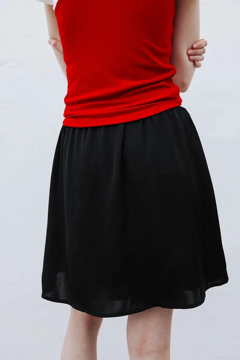 Studio Doe - Matte Satin Wave Mini Skirt