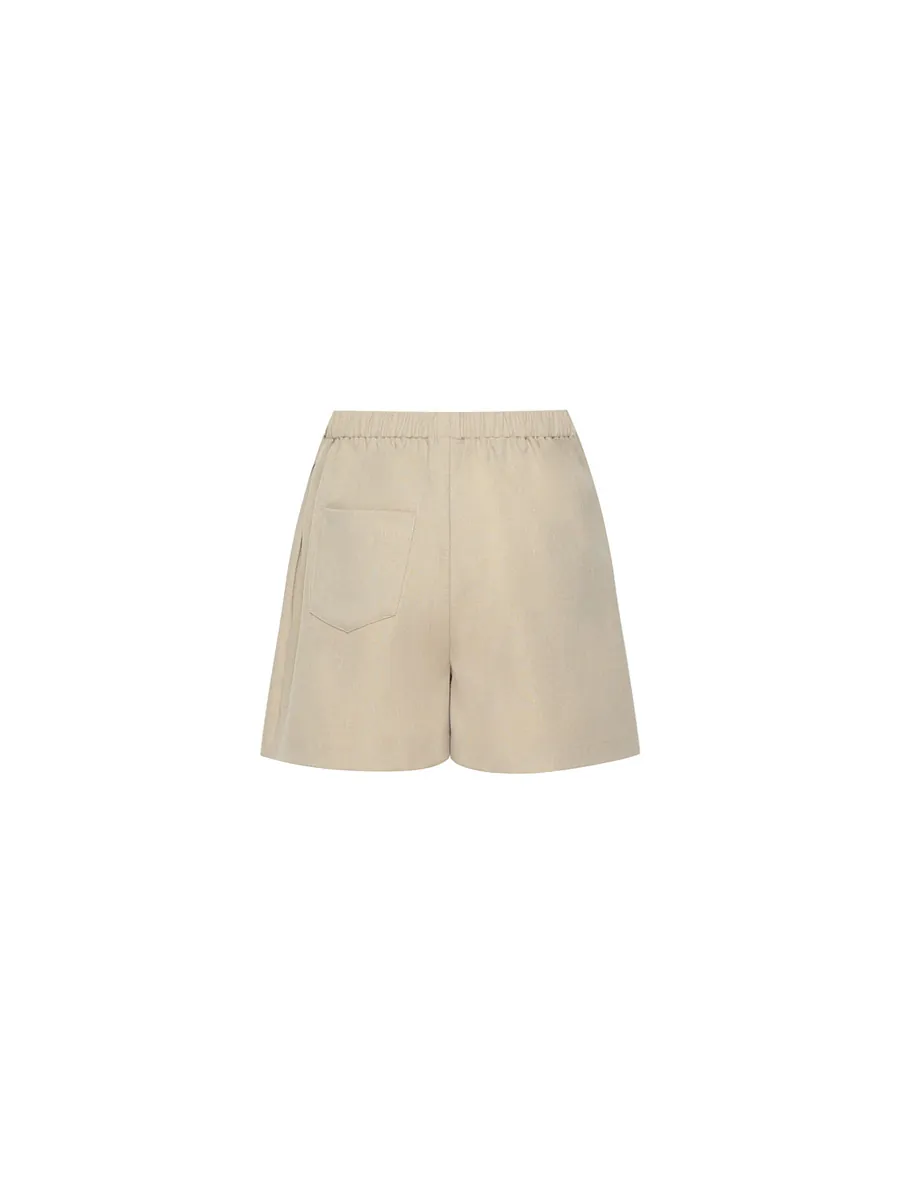 Studio Doe - Diagonal Tuck Elastic Waist Skort