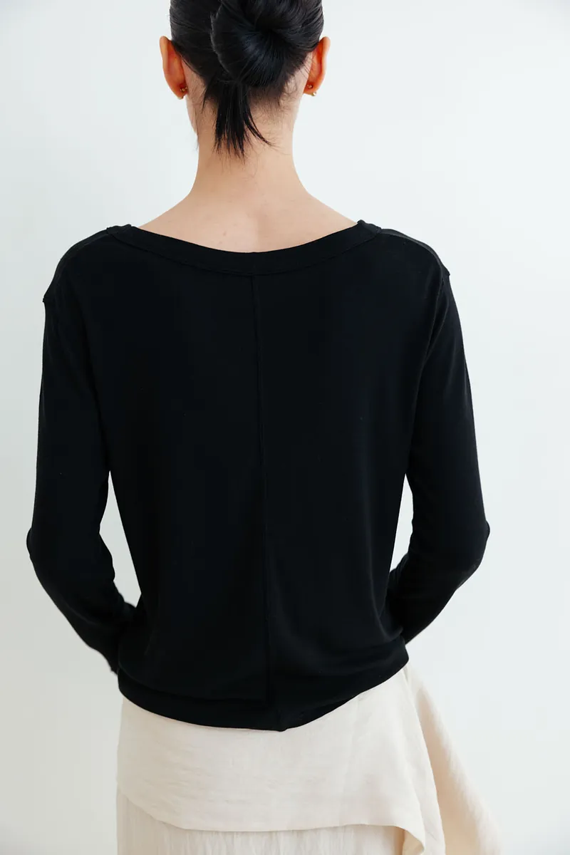 Studio Doe - Premium Tencel Wide Neck Knit Top