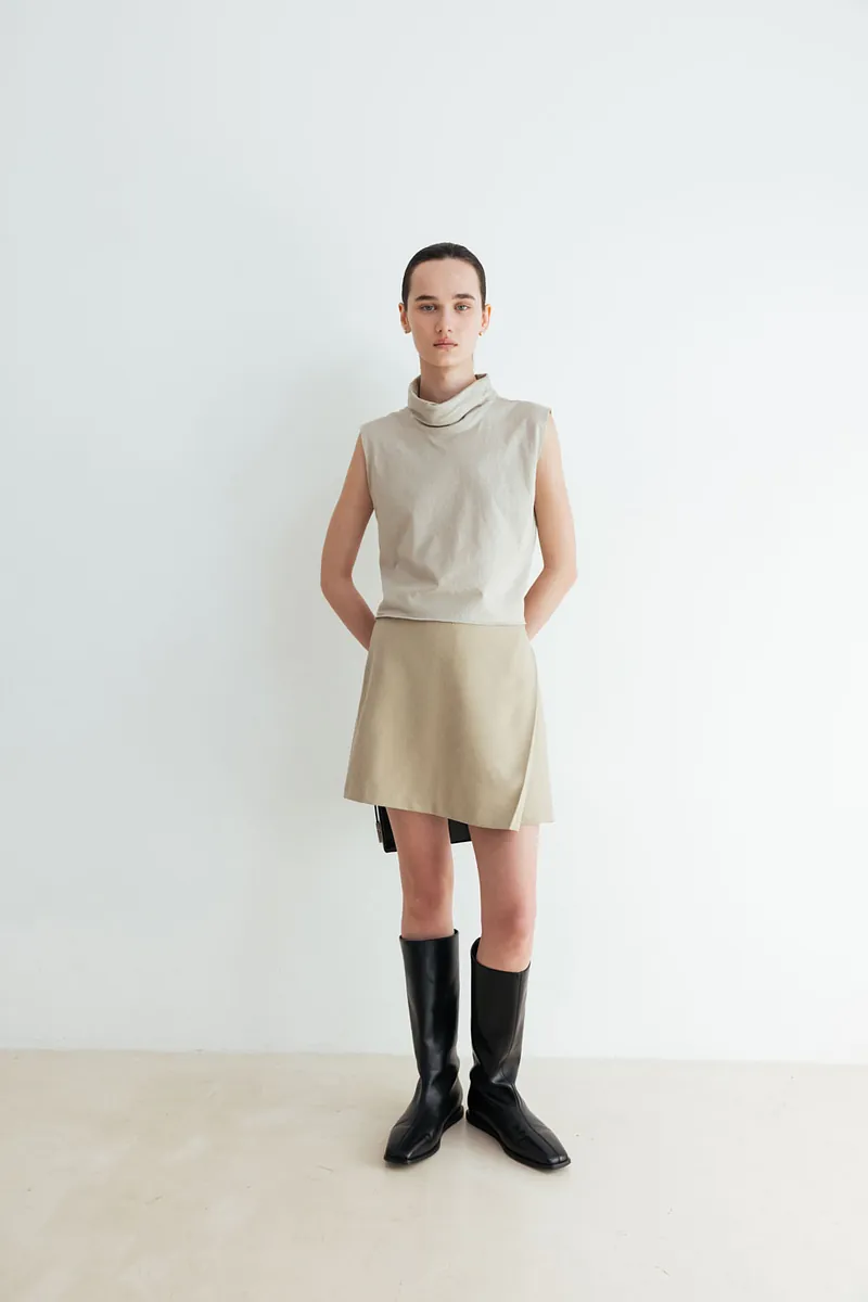 Studio Doe - Gathered Neck Textured Top