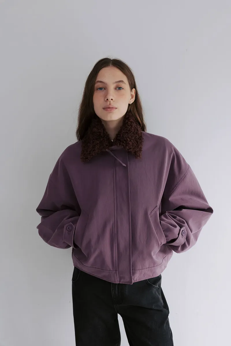 Studio Doe - Boa Collar Aviator Jacket