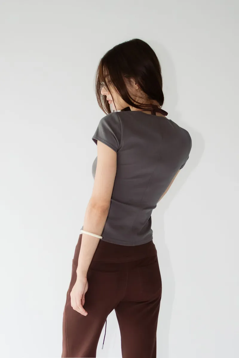 Perfect Fit 低方領羅紋美腰Tee